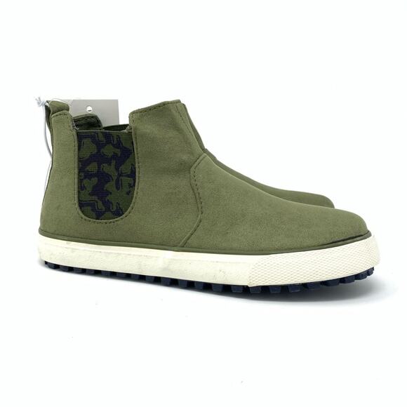 Cat & Jack Anton Olive Green Mid Top Sneaker Baby Toddler Boy's Size 6 NWT - Picture 1 of 5